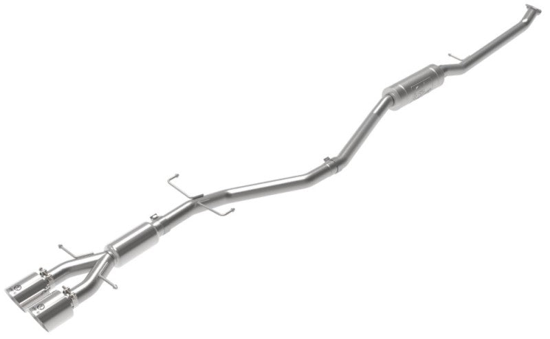 aFe Takeda 2.5in 304SS Cat-Back Exhaust System w/ Polished Tips 17-20 Honda Civic Si Sedan I4 1.5L - Mammoth Racing -
