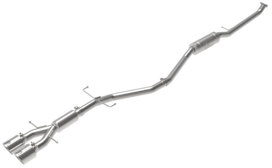 aFe Takeda 2.5in 304SS Cat-Back Exhaust System w/ Polished Tips 17-20 Honda Civic Si Sedan I4 1.5L - Mammoth Racing -