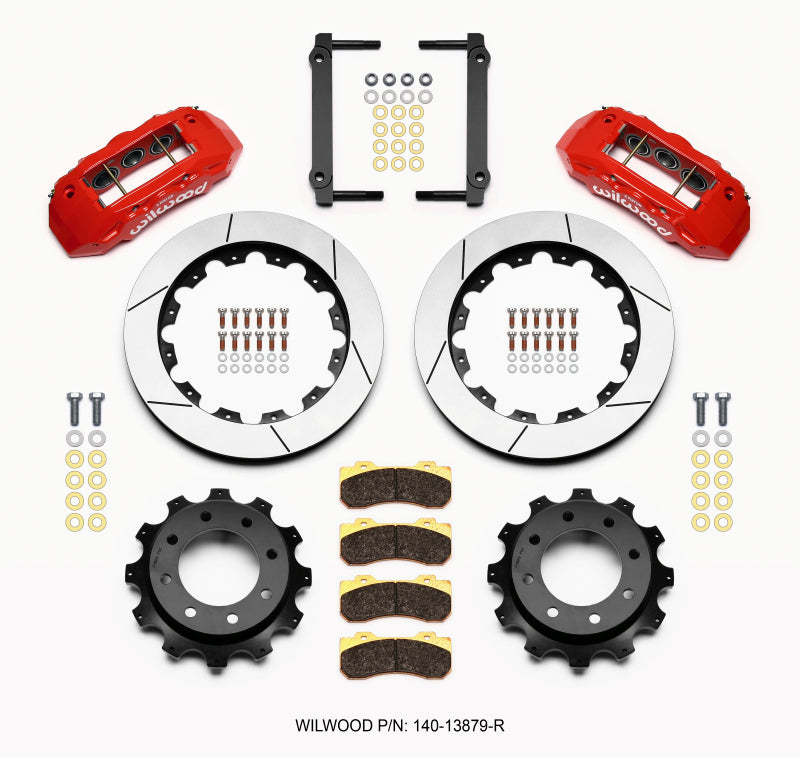 Wilwood Tx6r Rear Kit 16.00in Red 1999-2010 GM Trk 2500 HD 4.84 Cntr - My Store