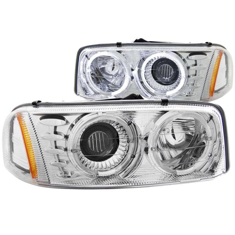 ANZO 1999-2006 Gmc Sierra 1500 Projector Headlights w/ Halo Chrome - My Store