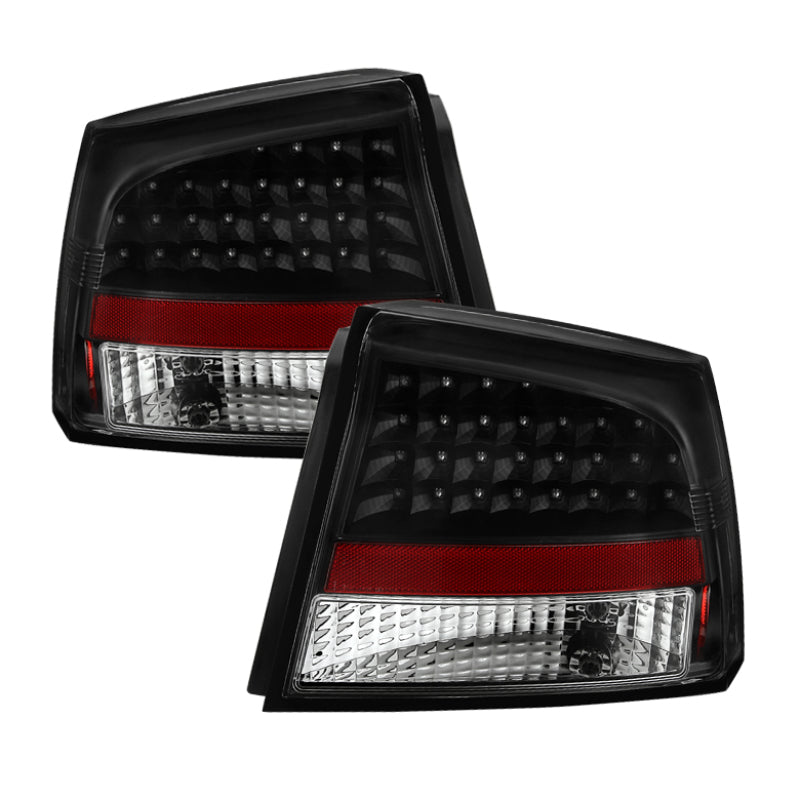 Xtune Dodge Charger 06-08 LED Tail Lights Black ALT-JH-DCH05-LED-BK - Mammoth Racing -