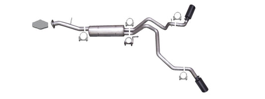 Gibson 00-06 Chevrolet Tahoe LS 4.8l 2.25in Cat-Back Dual Extreme Exhaust - Black Elite - Mammoth Racing -
