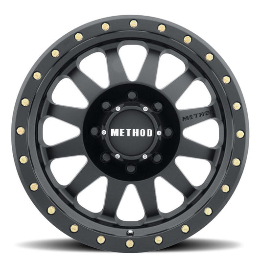 Method Mr304 Double Standard 20x10 -18mm Offset 8x6.5 130.81mm CB Matte Black Wheel