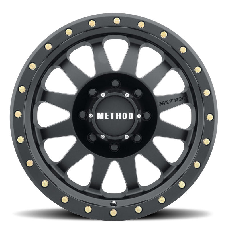 Method Mr304 Double Standard 17x8.5 0mm Offset 8x6.5 130.81mm CB Matte Black Wheel - Mammoth Racing -