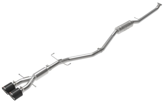 aFe Takeda 2.5in 304SS Cat-Back Exhaust System w/ Carbon Tips 17-20 Honda Civic Si Sedan I4 1.5L - Mammoth Racing -