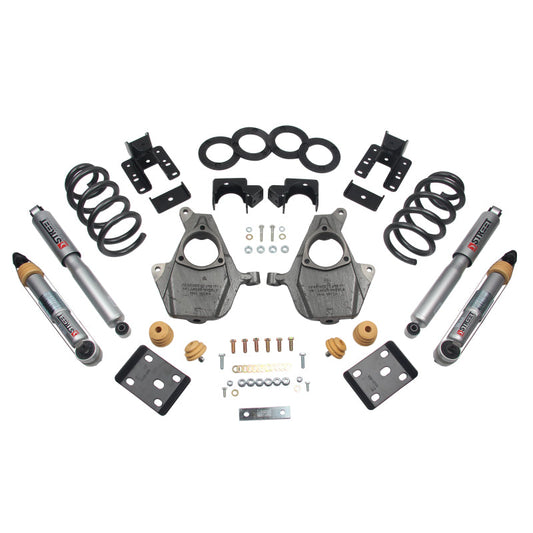 Belltech Lowering KIT 16.5-17 Chevrolet Silverado Ext/Crew Cab 2WD 3-4f / 5-6r - Mammoth Racing -