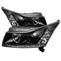 Spyder Chevy Cruze 11-14 Projector Headlights LED Halo -DRL Blk High H1 Low H7 PRO-YD-CCRZ11-DRL-BK - Mammoth Racing -