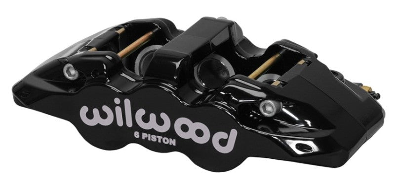 Wilwood Caliper-Aero6-R/H - Black 1.62/1.12/1.12in Pistons 1.25in Disc - Mammoth Racing -