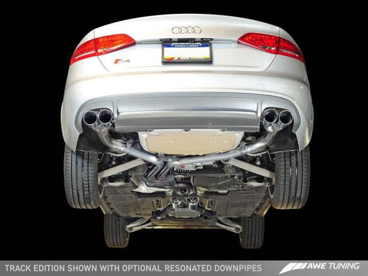AWE Tuning Audi B8 / B8.5 S4 3.0T Track Edition Exhaust - Diamond Black Tips (90mm) - My Store