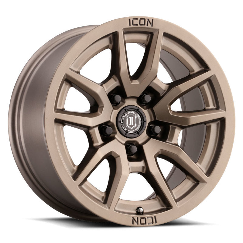 Icon Vector 5 17x8.5 5x5 -6mm Offset 4.5in BS 71.5mm Bore Bronze Wheel - Mammoth Racing -