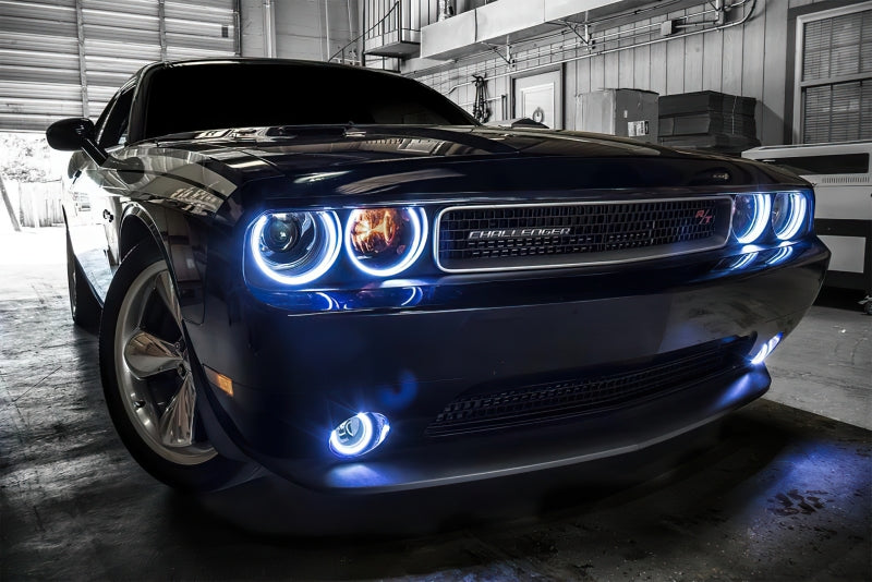 Oracle 08-14 Dodge Challenger Dynamic Surface Mount Headlight/Fog Light Halo Kit COMBO - ColorSHIFT - Mammoth Racing -
