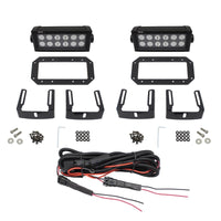 Westin HDX Flush Mount B-FORCE LED Light Kit (Set of 2) w/wiring harness - Black - Mammoth Racing -