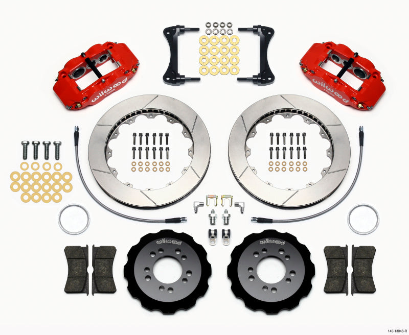 Wilwood Narrow Superlite 6R Front Hat Kit 13.06in Red 2008-up Hyundai Genesis Coupe w/Lines - Mammoth Racing -