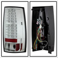 Spyder Chevy Suburban/GMC Yukon/Yukon Denali 07-14 LED Tail Lights Chrm ALT-YD-CSUB07-LED-C - Mammoth Racing -