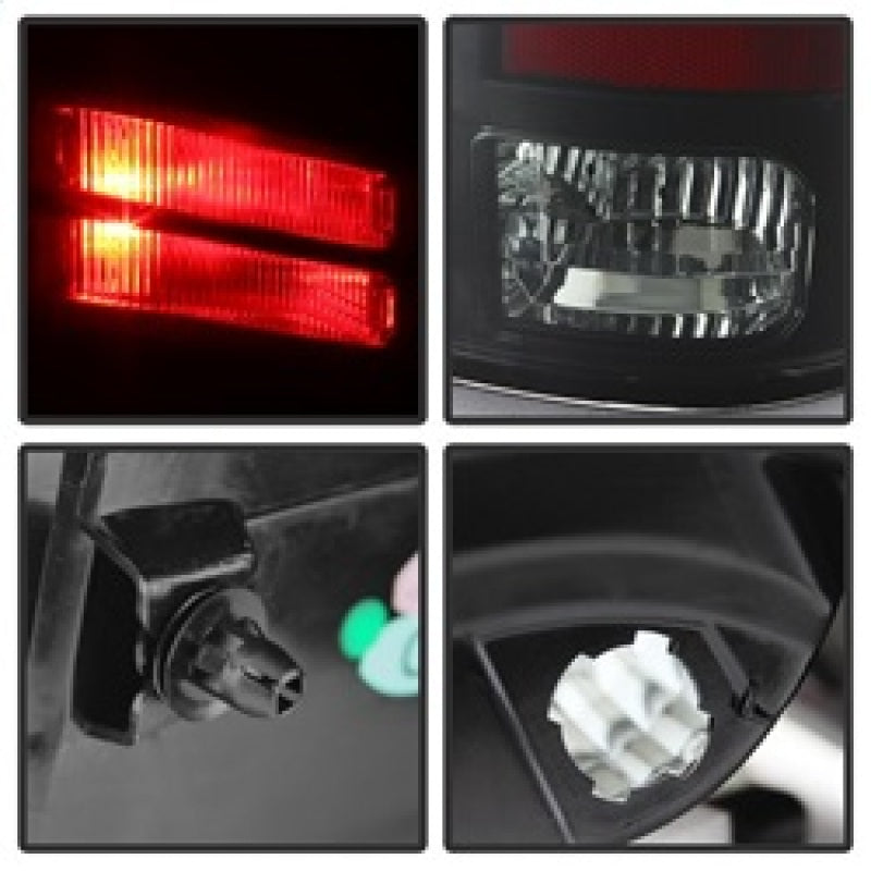 Spyder Dodge Ram 1500 09-14 LED Tail Lights Incandescent- Blk Smke ALT-YD-DRAM09-LED-BSM - Mammoth Racing -