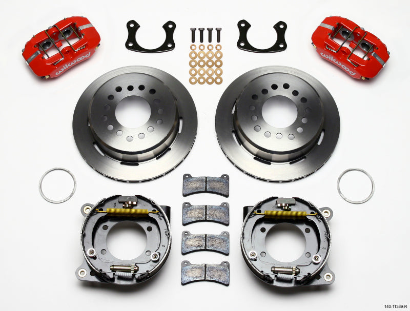 Wilwood Dynapro Low-Profile 11.00in P-Brake Kit - Red New Big Ford 2.50in Offset - Mammoth Racing -