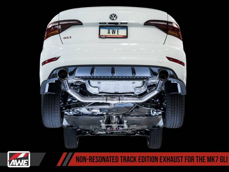 AWE Tuning 18-21 Volkswagen Jetta GLI Mk7 Track Edition Exhaust - Diamond Black Tips (Fits OEM DP) - My Store