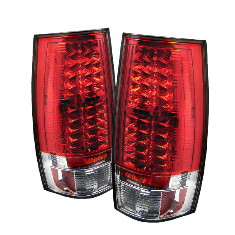 Spyder Chevy Suburban/GMC Yukon/Yukon Denali 07-14 LED Tail Lights Red Clear ALT-YD-CSUB07-LED-RC - Mammoth Racing -