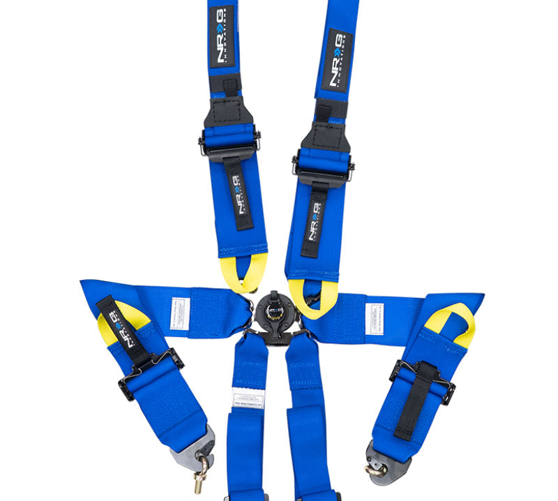 NRG FIA 6pt 2in. Shoulder Belt for HANS Device/ Rotary Cam Lock Buckle/ 3in. Waist Belt - Blue - My Store