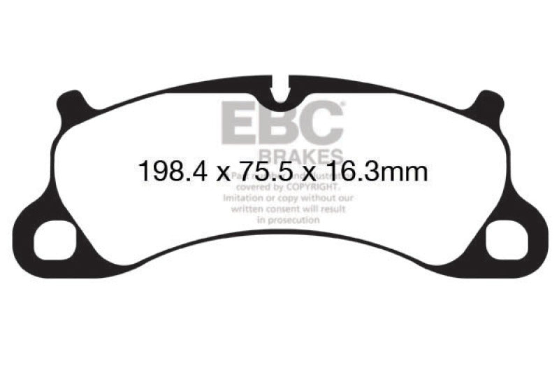 EBC 12-15 Porsche 911 (991) (Cast Iron Rotor only) 3.8 Carrera S Redstuff Front Brake Pads - My Store