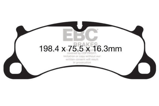 EBC 12-15 Porsche 911 (991) (Cast Iron Rotor only) 3.8 Carrera S Redstuff Front Brake Pads - My Store