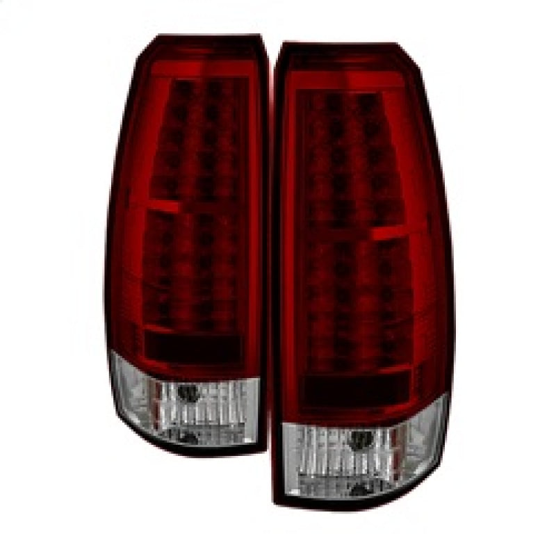Spyder Chevy Avalanche 07-13 LED Tail Lights Red Clear ALT-YD-CAV07-LED-RC - Mammoth Racing -