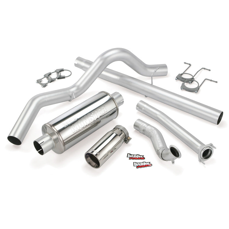 Banks Power 94-97 Ford 7.3L ECLB Monster Exhaust System - SS Single Exhaust w/ Chrome Tip - Mammoth Racing -