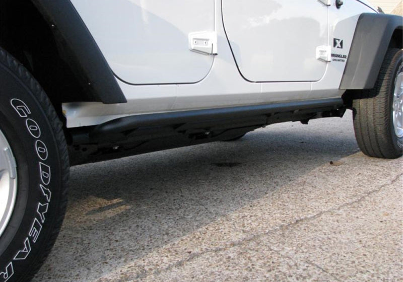 N-Fab RKR Rails 07-17 Jeep Wrangler JK 4 Door All - Tex. Black - 1.75in - Mammoth Racing -