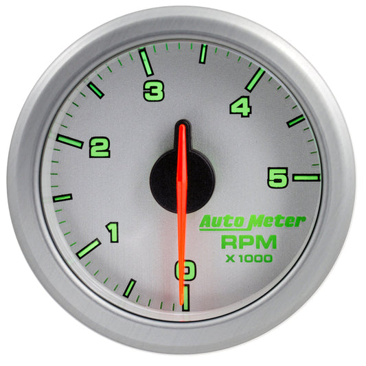Autometer Airdrive 2-1/6in Tachometer Gauge 0-5k RPM - Silver