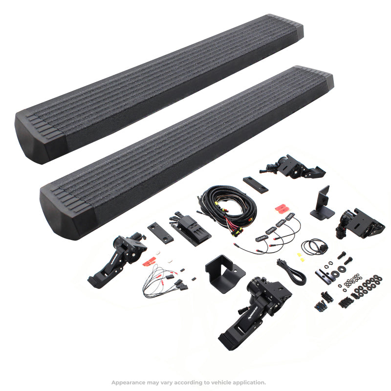 Go Rhino 18-23 Jeep Wrangler 2dr E-board E1 Electric Running Board Kit (No Drill) - Bedliner Coating - Mammoth Racing -