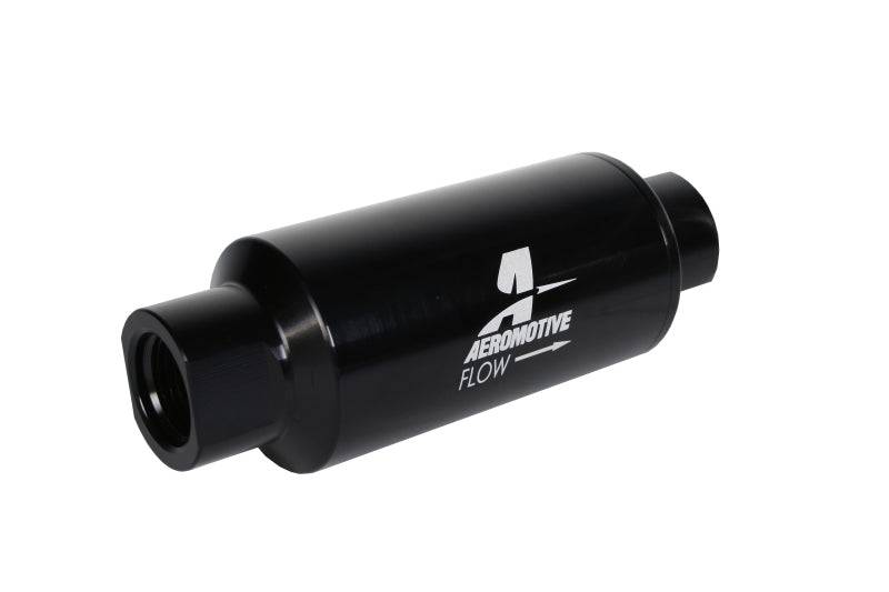 Aeromotive In-Line Filter 10AN 10 Micron Microglass Element Bright-Dip Black 2in OD - My Store