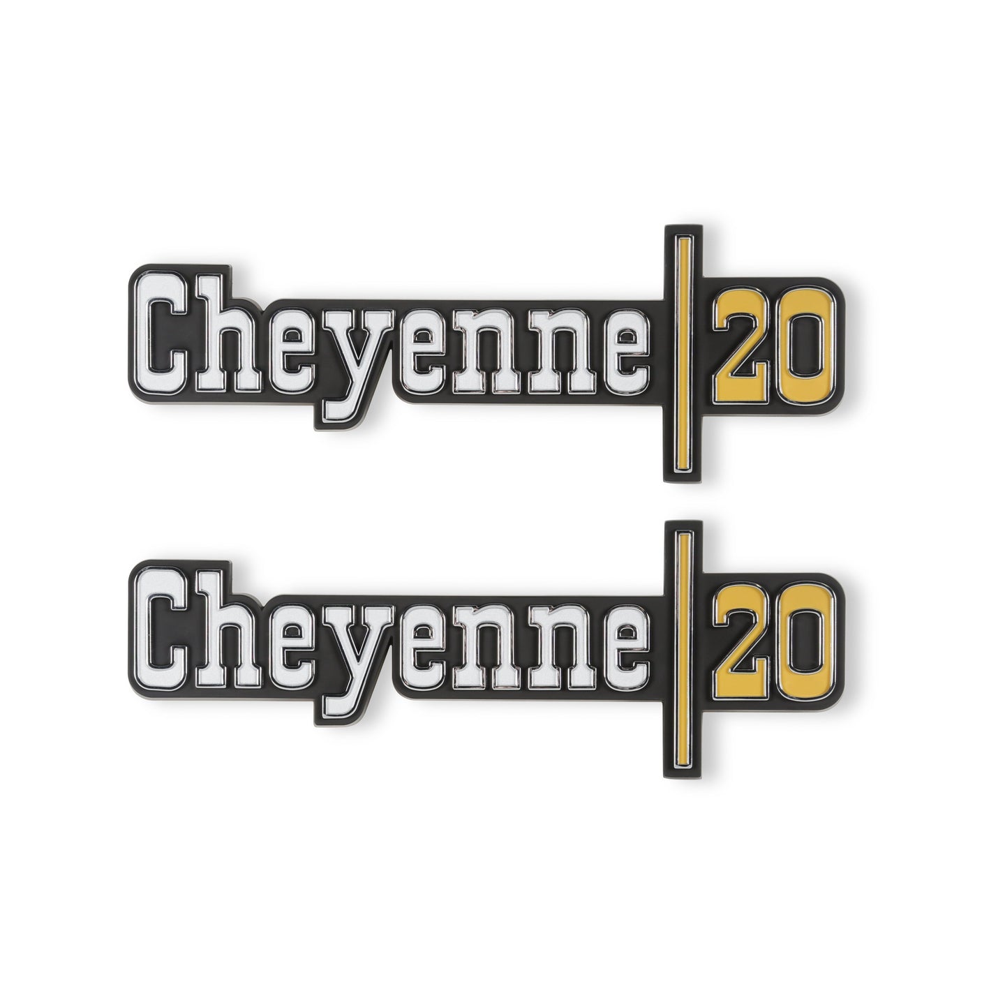 Holley Classic Trucks 04-538 1973-1974 C/K Cheyenne20 Fndr Emblm Pair - Mammoth Racing -