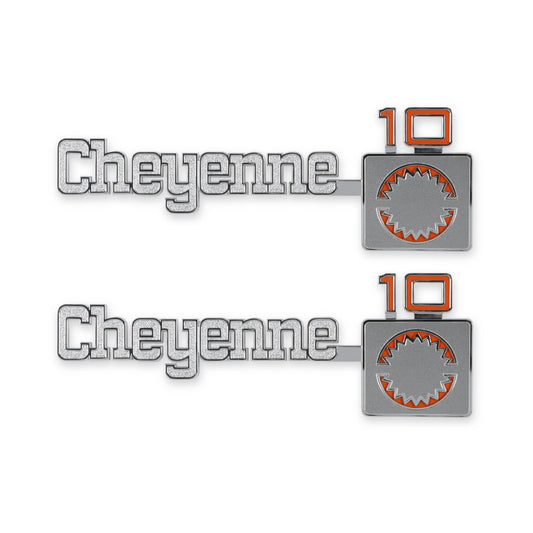 Holley Classic Trucks 04-539 1975-1980 C/K Cheyenne10 Fndr Emblm Pair - Mammoth Racing -