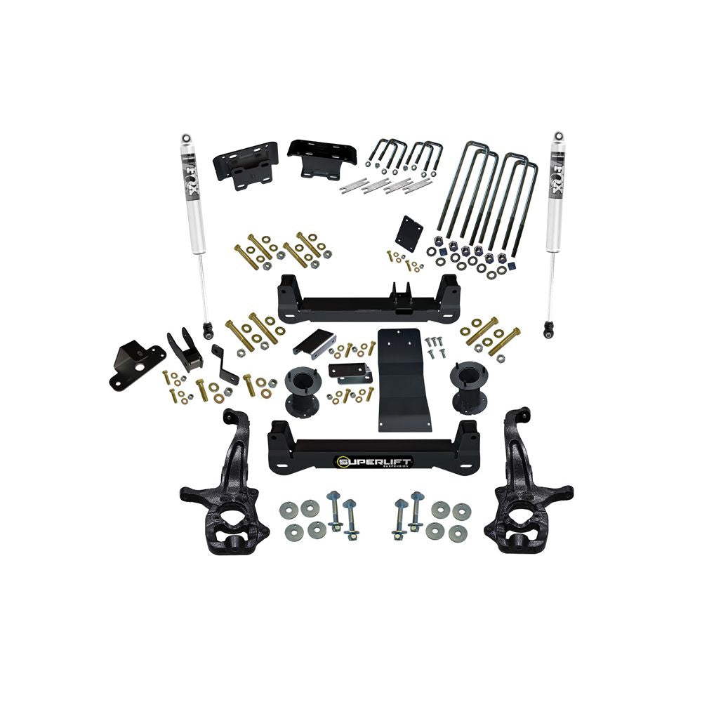 Superlift 19-20 Chevrolet Silverado 1500 4WD (Excl Trailboss/At4 Models) 6in Lift Kit w/ Fox Shocks - Mammoth Racing -