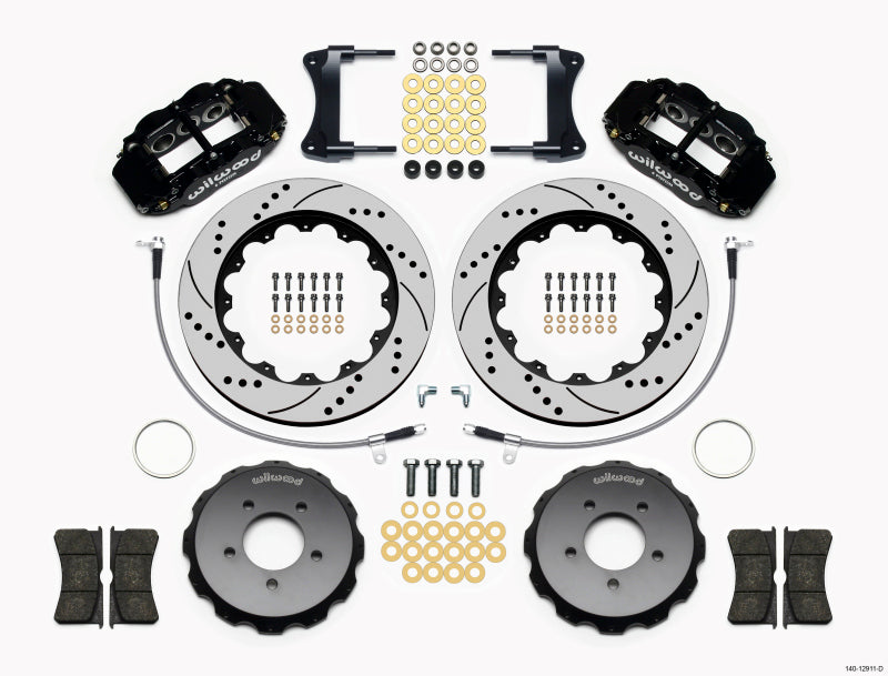 Wilwood Narrow Superlite 6R Front Hat Kit 14.00in Drilled 2005-Up Mazda Miata w/ Lines - Mammoth Racing -