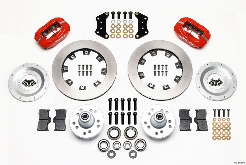 Wilwood Forged Dynalite Front Kit 12.19in Red Magnum Force Drop Spndle - Mammoth Racing -