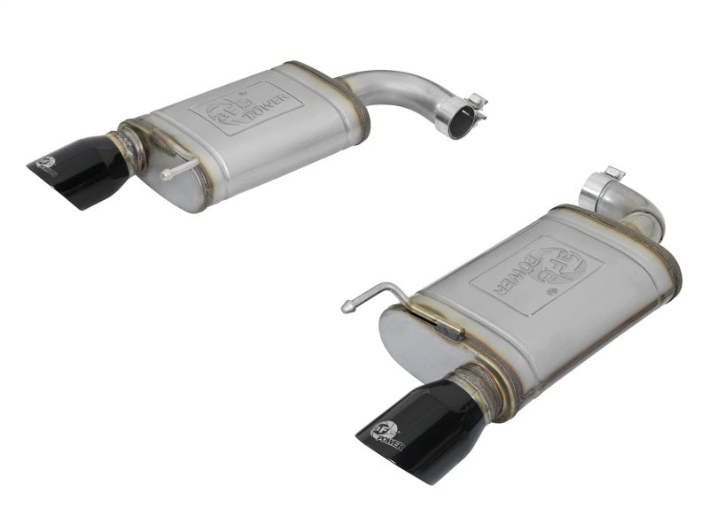 aFe MACHForce XP 2.5in 409 Stainless Axle Back Exhaust w/ Black Tips 15-17 Ford Mustang I4-2.3L (t) - Mammoth Racing -