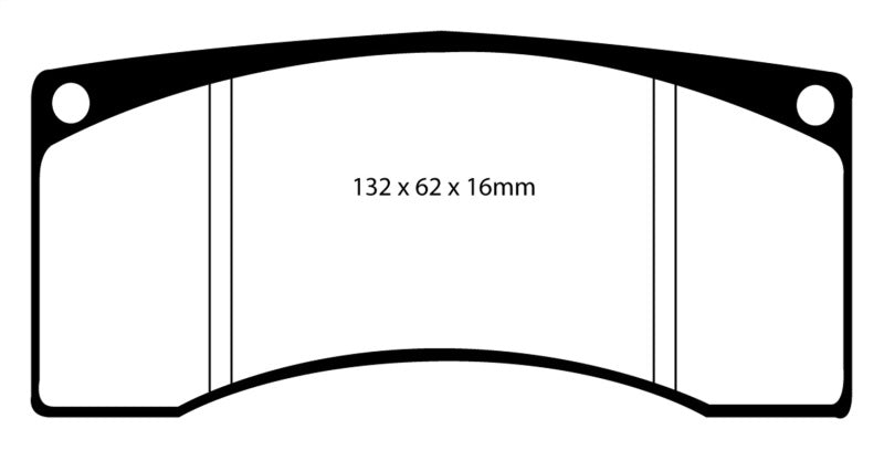 EBC Ford Saleen Mustang Alcon front calipers Yellowstuff Front Brake Pads - My Store