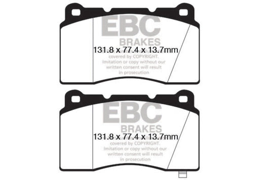 EBC 09+ Hyundai Genesis Coupe 2.0 Turbo (Brembo) Bluestuff Front Brake Pads - My Store