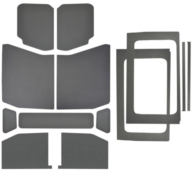 DEI 2018-Up Jeep Wrangler JL 4-Door Leather Look Headliner Complete Kit 13-pc - Gray - Mammoth Racing -