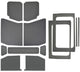 DEI 2018-Up Jeep Wrangler JL 4-Door Leather Look Headliner Complete Kit 13-pc - Gray - Mammoth Racing -