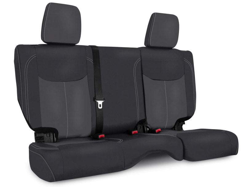 PRP 13-18 Jeep Wrangler JKU Rear Seat Cover/4 door - Black/Grey - Mammoth Racing -