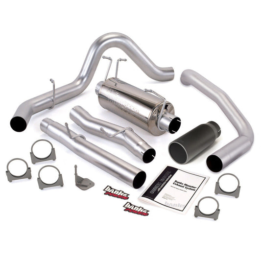 Banks Power 03-07 Ford 6.0L SCLB Monster Exhaust System - SS Single Exhaust w/ Black Tip - Mammoth Racing -