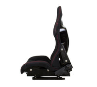 NRG FRP Bucket Seat - Reclinable (Black Cloth w/Red Stiting) - My Store