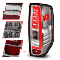 ANZO 2005-2021 Nissan Frontier LED Taillights Chrome Housing/Clear Lens - Mammoth Racing -