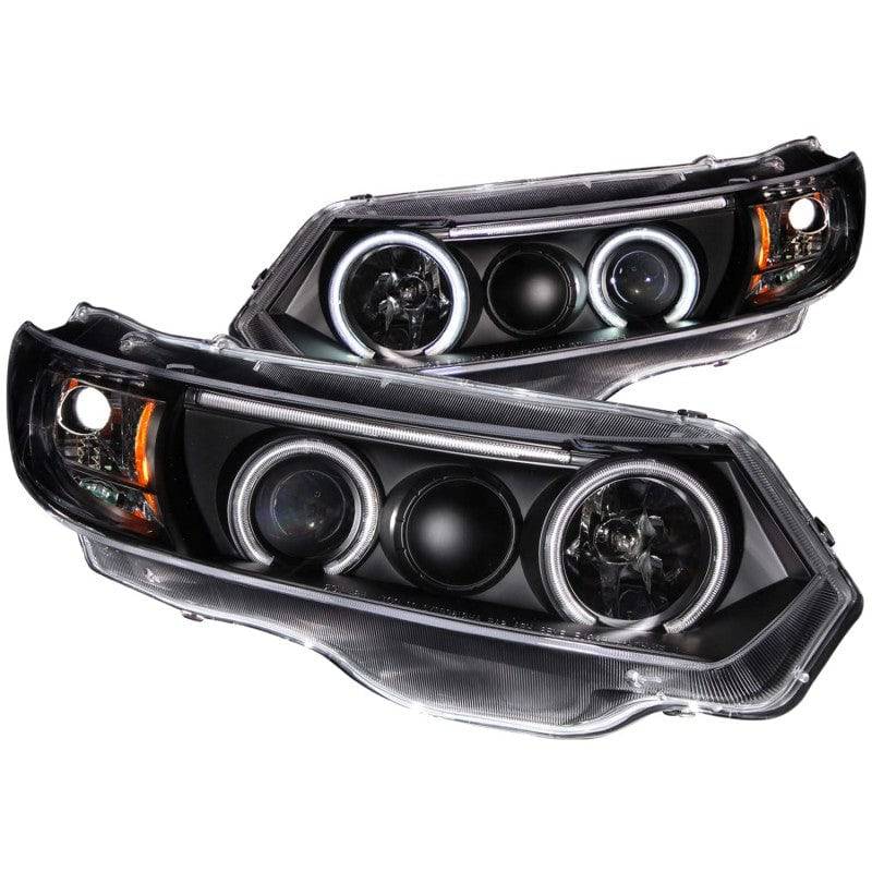 ANZO 2006-2011 Honda Civic Projector Headlights w/ Halo Black (CCFL) - My Store