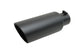 Gibson Round Dual Wall Slash-Cut Tip - 4in OD/2.75in Inlet/12in Length - Black Ceramic - Mammoth Racing -