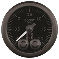Autometer Stack 52mm -1 to +2 Bar (Incl T-Fitting) Pro-Control Boost Pressure Gauge - Black - My Store