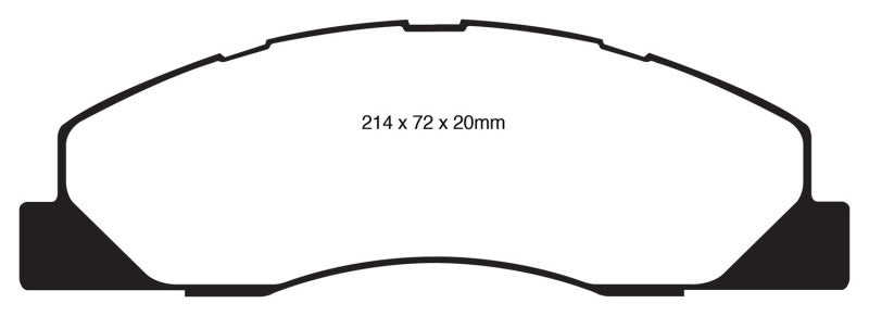 EBC 09-11 Dodge Ram 2500 Pick-up 5.7 2WD/4WD Yellowstuff Front Brake Pads - My Store