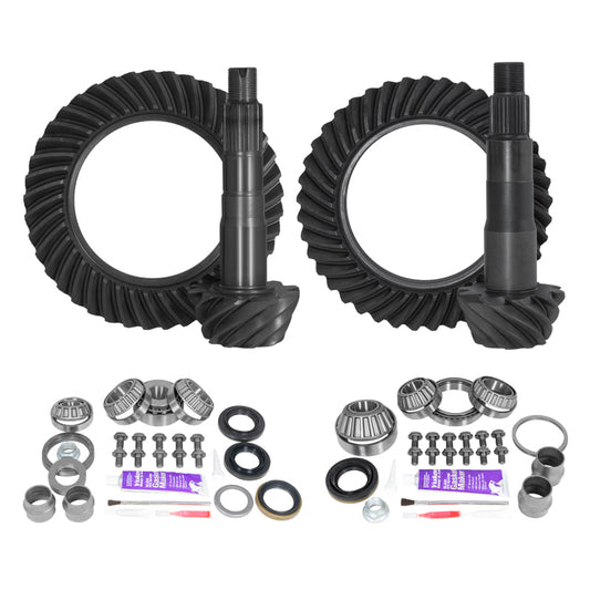 Yukon Gear Ring & Pinion Gear Kit Package Front & Rear with Install Kits - Toyota 8.2/8in. IFS - My Store